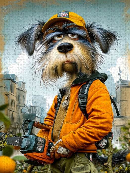 Mit meiner Baumsäge bin ich ein gefragter Gärtner - CALVENDO Foto-Puzzle'