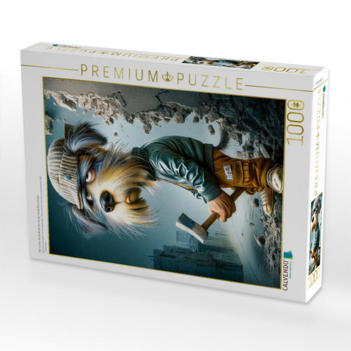 Mit meiner Muskelkraft bin ich der ideale Baumeister - CALVENDO Foto-Puzzle'
