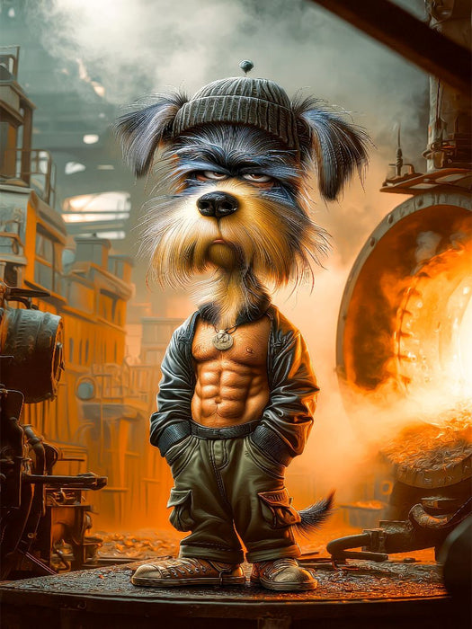 Für diese Hochofenschwerstarbeit bin ich der prädestinierte Stahlkocher - CALVENDO Foto-Puzzle'