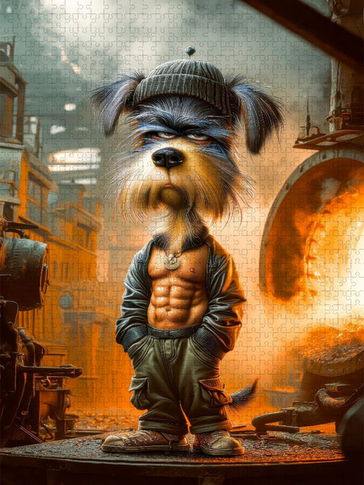 Für diese Hochofenschwerstarbeit bin ich der prädestinierte Stahlkocher - CALVENDO Foto-Puzzle'