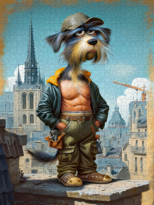 Als flinker Dachdecker komme ich hoch hinaus - CALVENDO Foto-Puzzle'