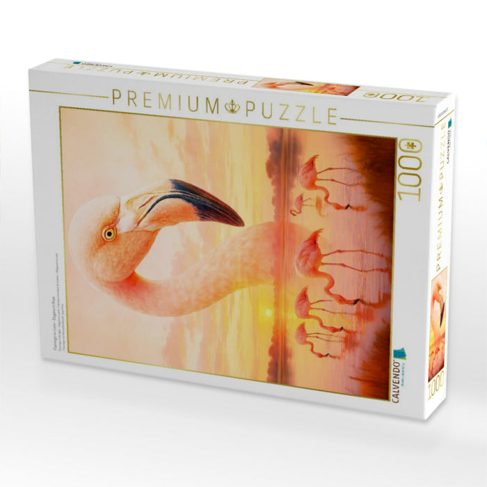 Flamingo im Licht - Eleganz in Rosa - CALVENDO Foto-Puzzle'