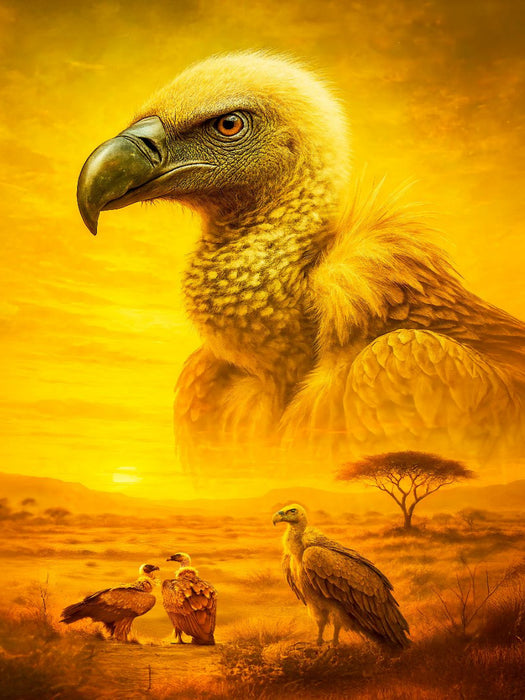 Wächter der Lüfte - Gänsegeier mit Weitblick - CALVENDO Foto-Puzzle'