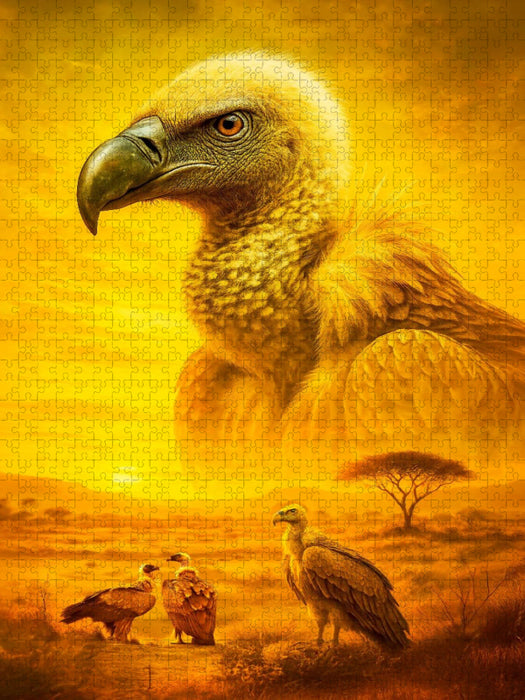 Wächter der Lüfte - Gänsegeier mit Weitblick - CALVENDO Foto-Puzzle'