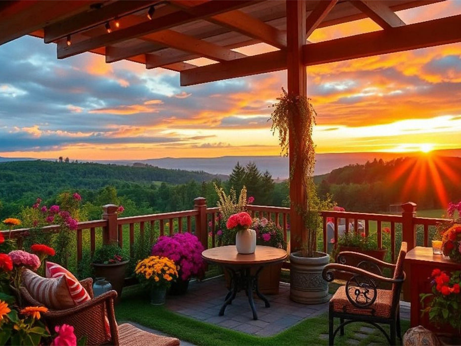 Goldene Sonnenuntergänge nach einem spätsommerlichen Herbsttag - CALVENDO Foto-Puzzle'