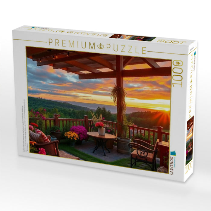 Goldene Sonnenuntergänge nach einem spätsommerlichen Herbsttag - CALVENDO Foto-Puzzle'