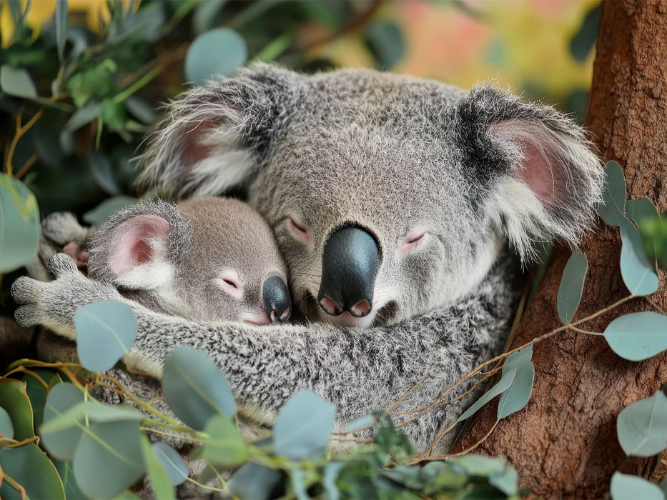 Koalakuscheln pur - CALVENDO Foto-Puzzle'