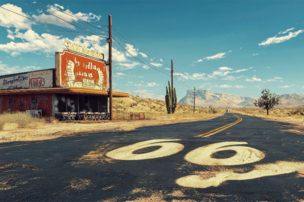 Premium Textil-Leinwand Von hier nach irgendwo