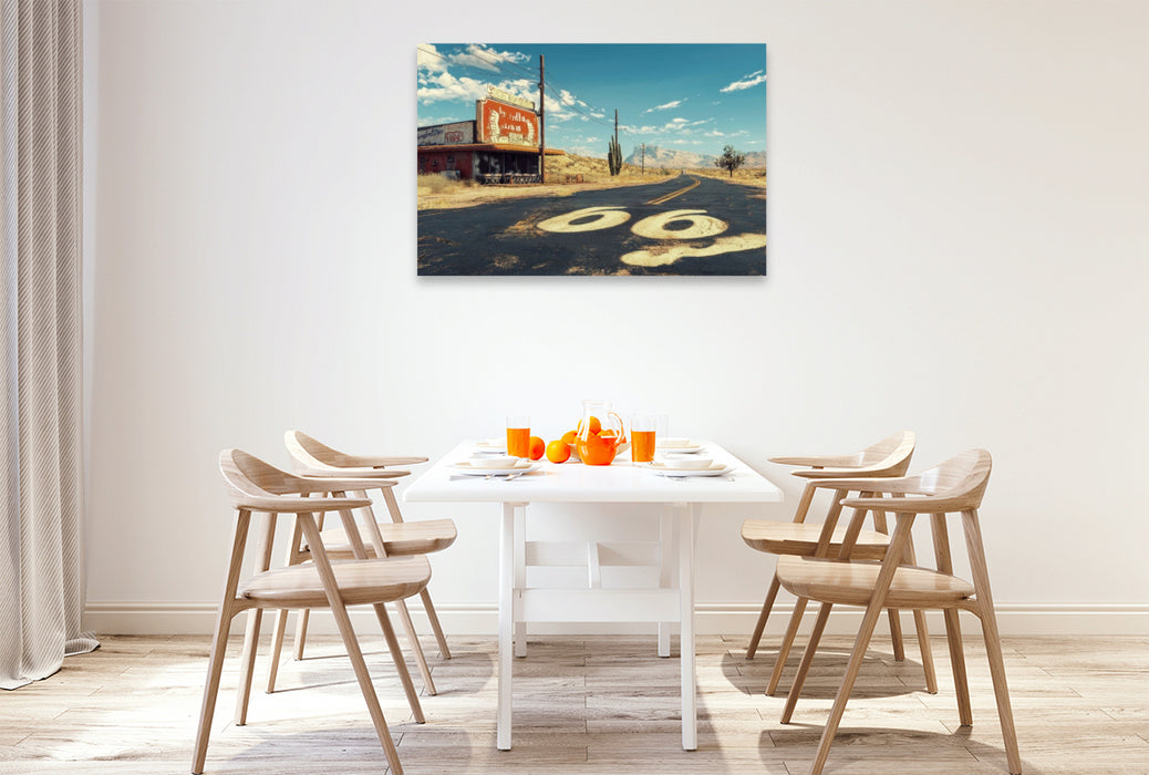 Premium Textil-Leinwand Von hier nach irgendwo