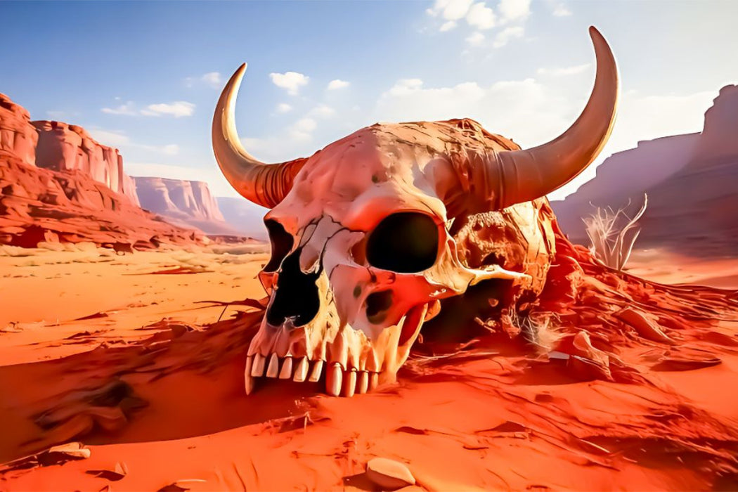 Premium Textil-Leinwand Der Wüstenschädel