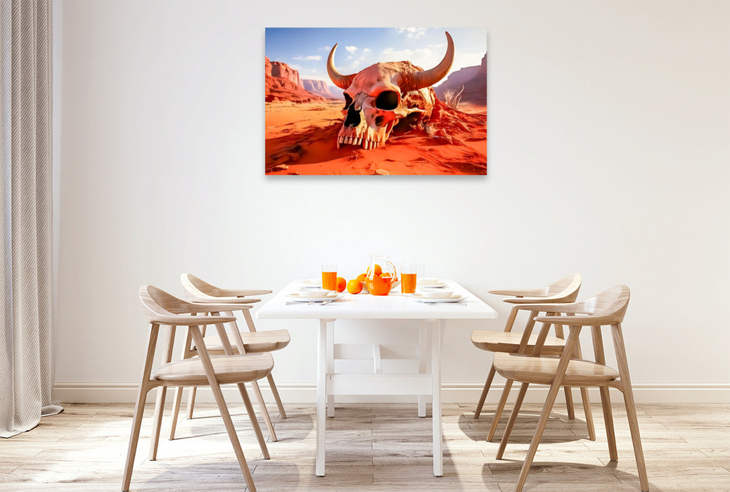 Premium Textil-Leinwand Der Wüstenschädel
