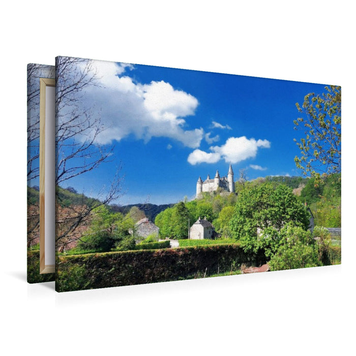 Premium Textil-Leinwand Château de Vêves in den belgischen Ardennen