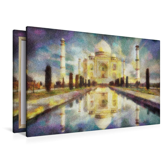 Premium Textil-Leinwand Taj Mahal bei Agra, Indien