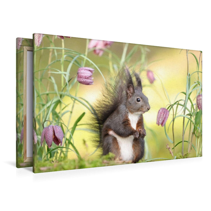 Premium Textil-Leinwand Blumenmädchen