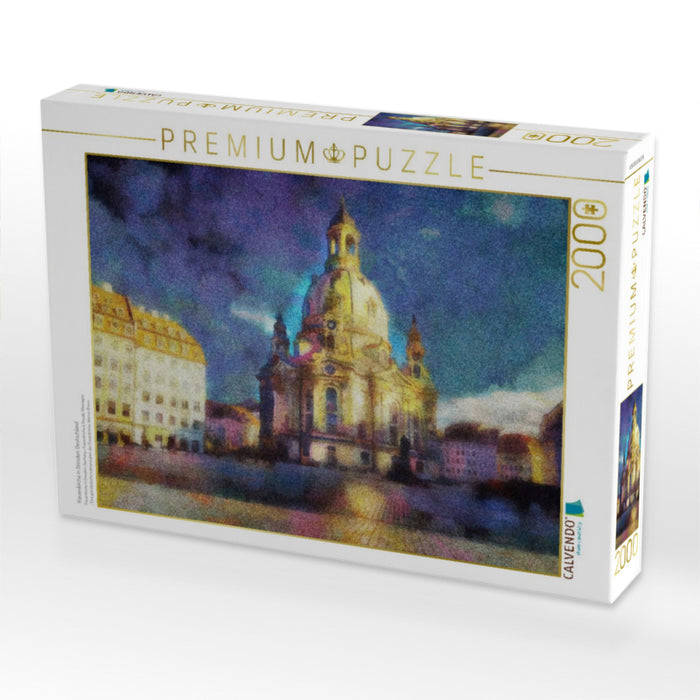 Frauenkirche in Dresden, Deutschland - CALVENDO Foto-Puzzle'