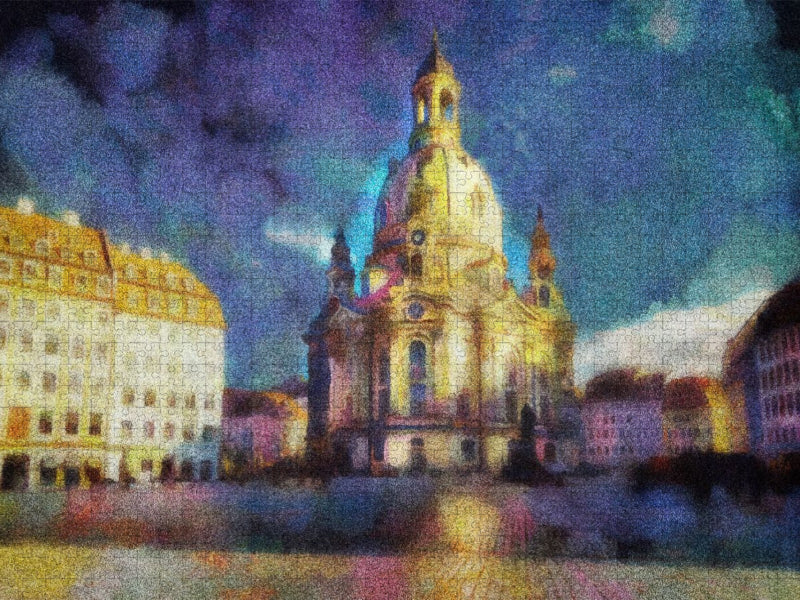 Frauenkirche in Dresden, Deutschland - CALVENDO Foto-Puzzle'