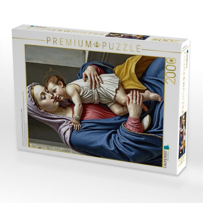 Inspiriert von Sandro Botticelli/Madonna mit Kind (ca. 1490) - CALVENDO Foto-Puzzle'