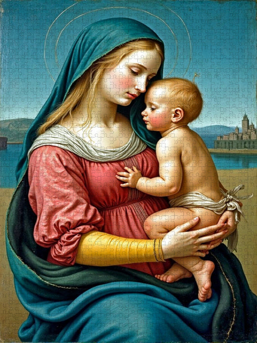 Inspiriert von Raffael/Madonna Tempi (1508) - CALVENDO Foto-Puzzle'