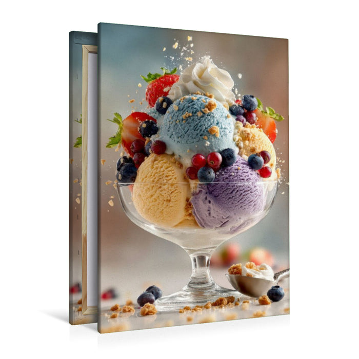 Premium Textil-Leinwand Beeriger Genuss mit Crunch