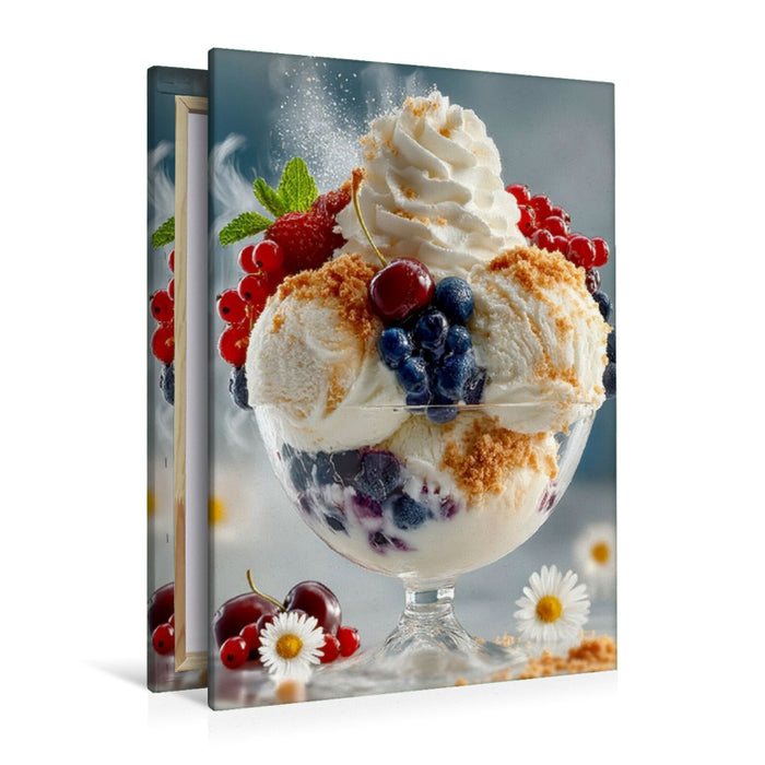 Premium Textil-Leinwand Eiszeit ist Beerenzeit