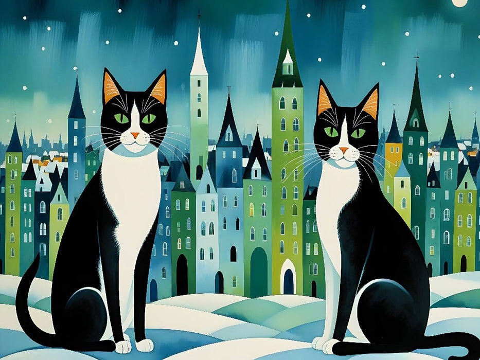 Katzen in der Stadt - CALVENDO Foto-Puzzle'