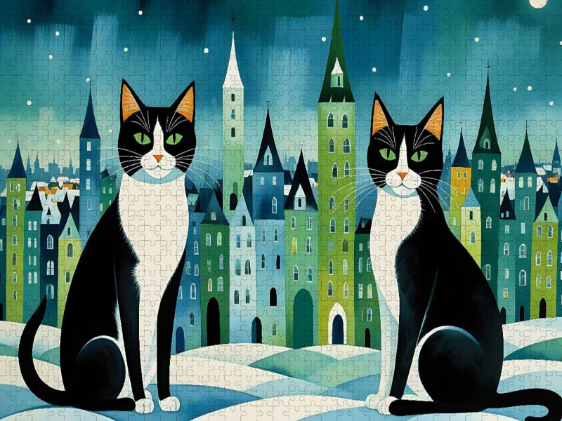 Katzen in der Stadt - CALVENDO Foto-Puzzle'