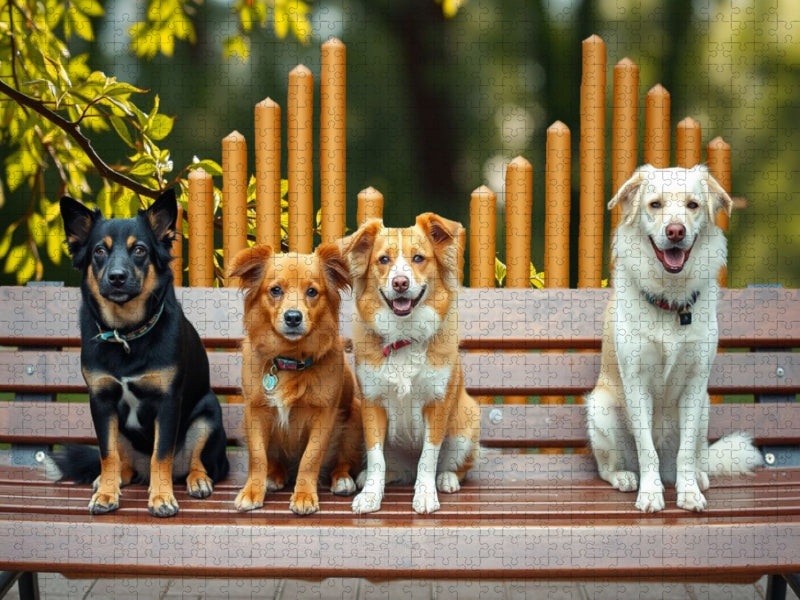Rast auf der Bank - CALVENDO Foto-Puzzle'