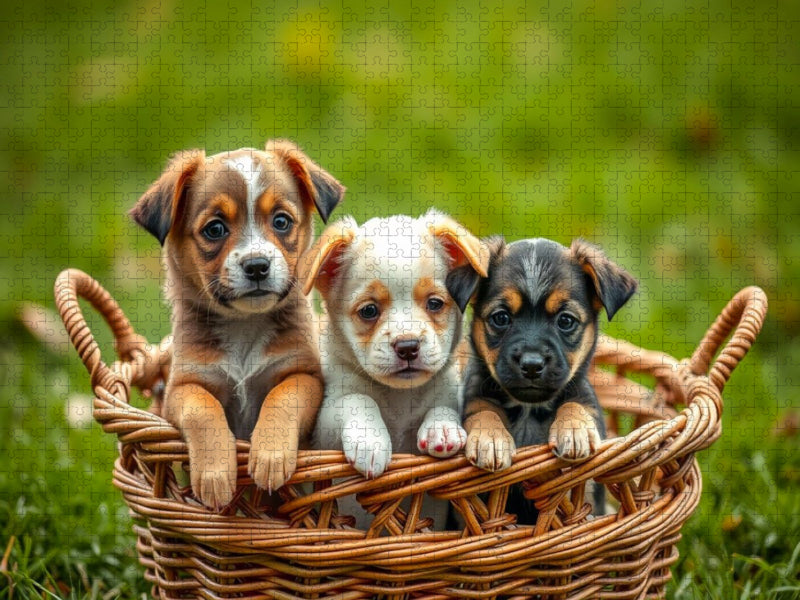 Mischlingswelpen - CALVENDO Foto-Puzzle'