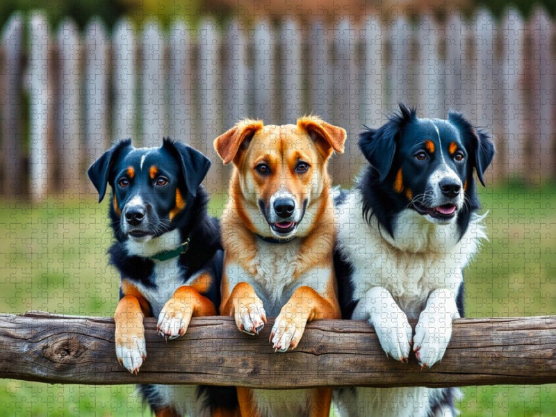 Aufpassen am Zaun - CALVENDO Foto-Puzzle'