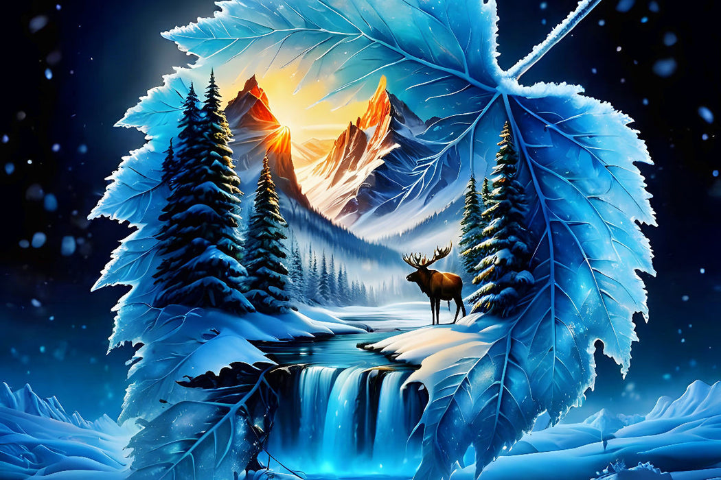 Premium Textil-Leinwand Wasser