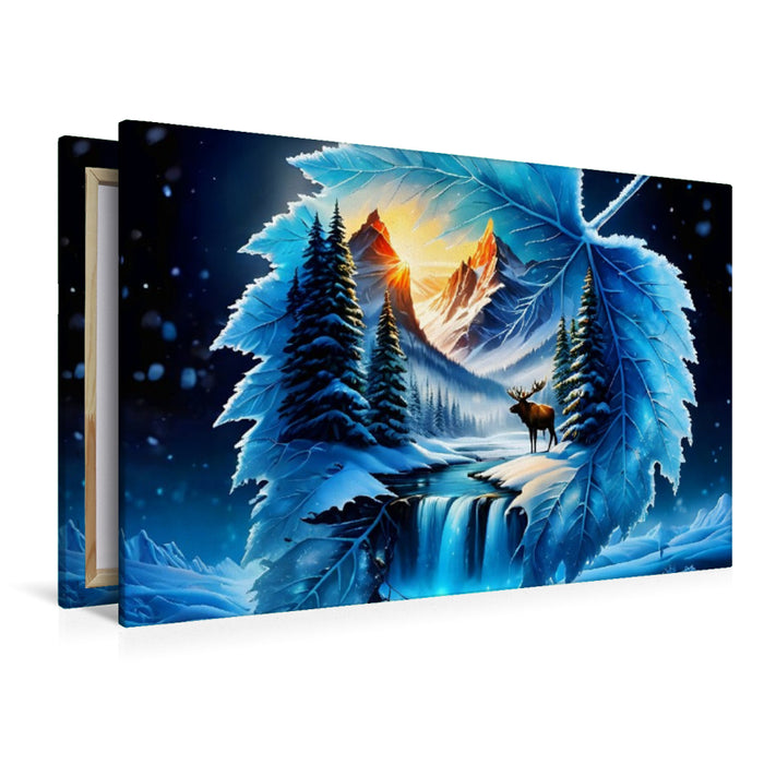 Premium Textil-Leinwand Wasser