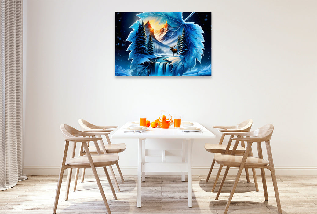 Premium Textil-Leinwand Wasser