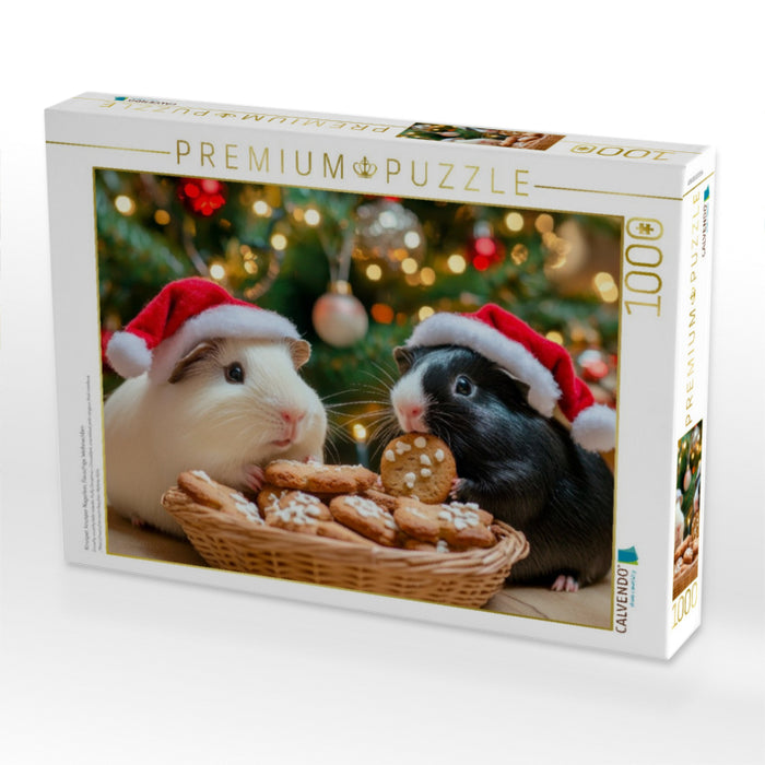 Knusper, knusper Nagerlein, flauschige Weihnachten - CALVENDO Foto-Puzzle'
