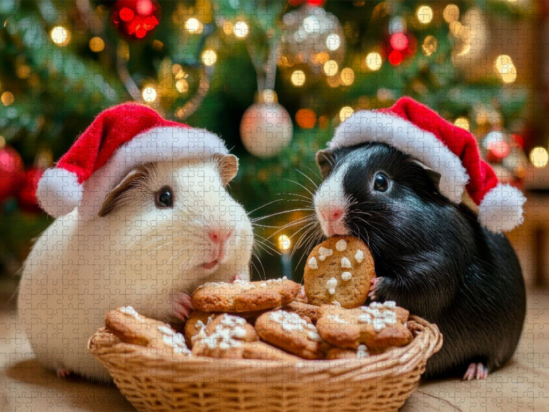 Knusper, knusper Nagerlein, flauschige Weihnachten - CALVENDO Foto-Puzzle'