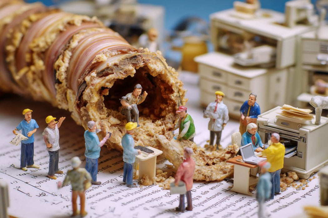 Premium Textil-Leinwand Da ist der Wurm drin!