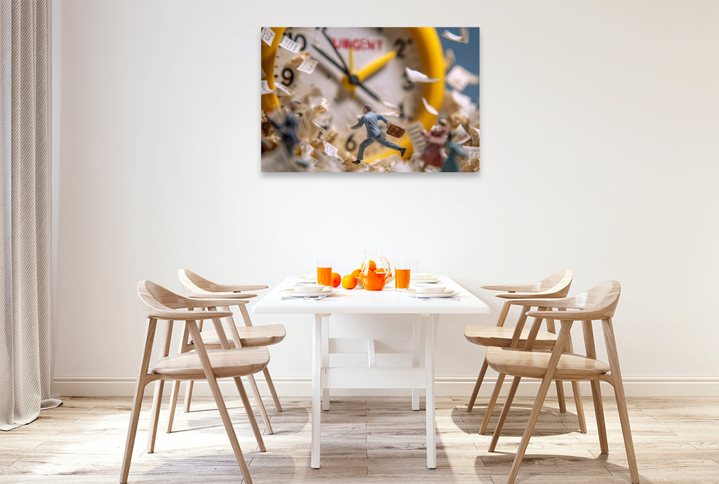 Premium Textil-Leinwand Bitte alles bis gestern!