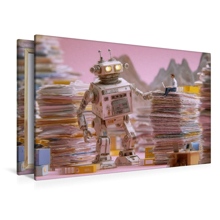 Premium Textil-Leinwand Kann das nicht die KI machen?