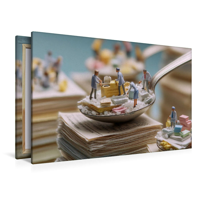 Premium Textil-Leinwand Noch eine Schippe drauflegen