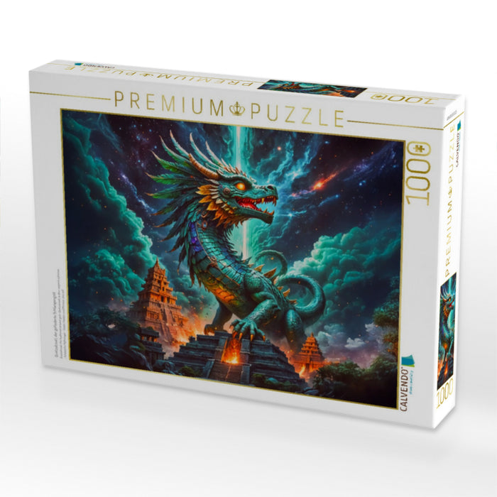Quetzalcoatl, der gefiederte Schlangengott - CALVENDO Foto-Puzzle'
