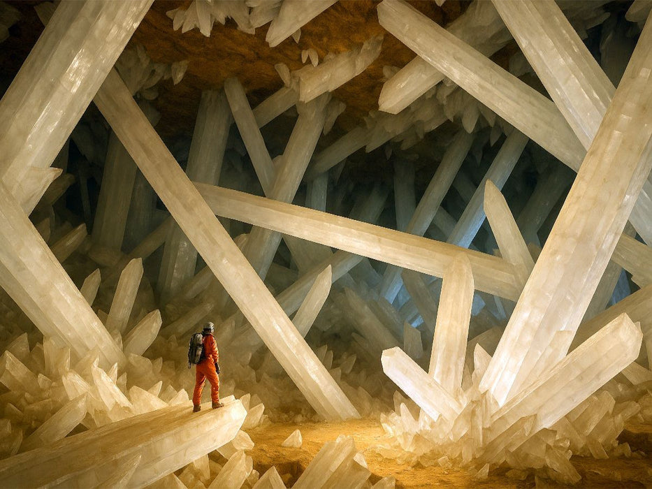 Kristallwelten in einer Tropfsteinhöhle - CALVENDO Foto-Puzzle'