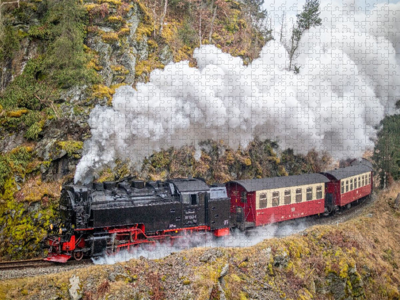99 7243-1 der Selketalbahn bei Harzgerode - CALVENDO Foto-Puzzle'