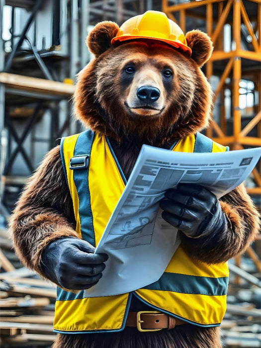 Bau mit Bär - CALVENDO Foto-Puzzle'