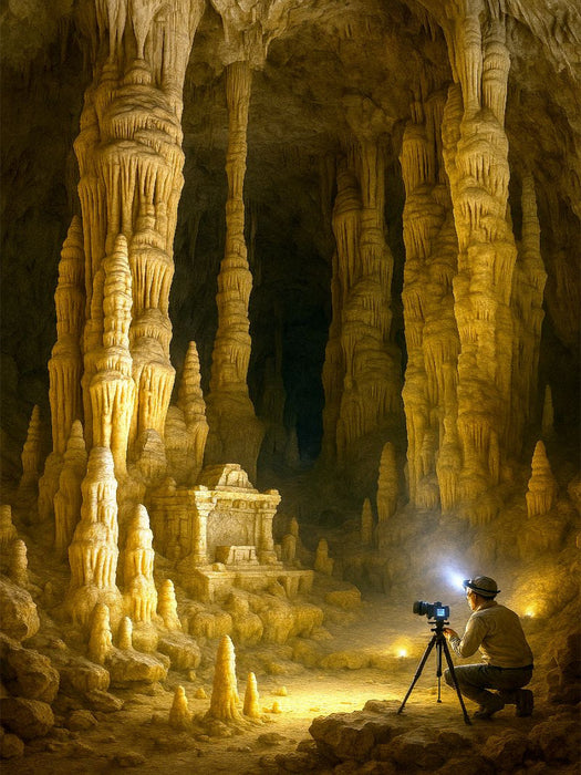 Verborgene Kulturen in einer Tropfsteinhöhle - CALVENDO Foto-Puzzle'