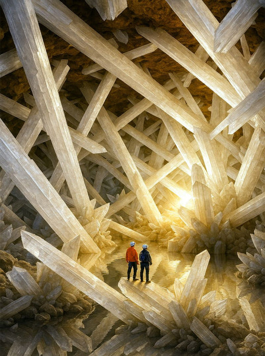 Selenitzauber - riesige Höhle mit Kristallen - CALVENDO Foto-Puzzle'