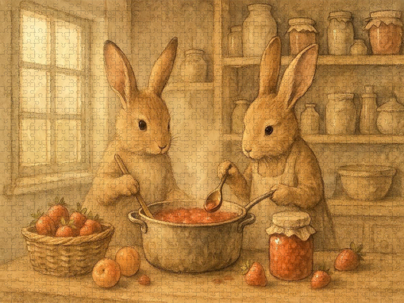 Hasenzauber in der Marmeladenküche - CALVENDO Foto-Puzzle'