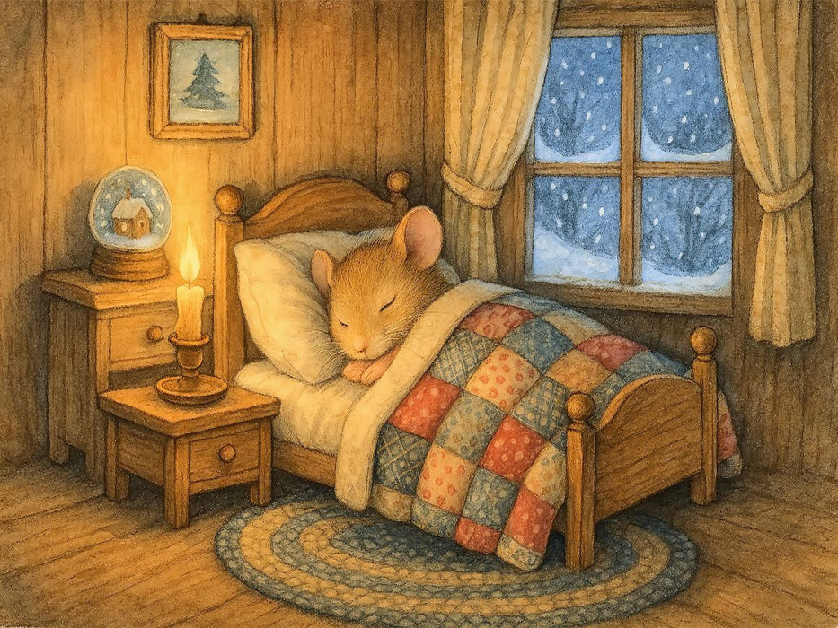 Winternachtstraum der kleinen Maus - CALVENDO Foto-Puzzle'