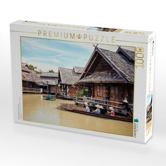 Floating Markets in Ayutthaya - CALVENDO Foto-Puzzle'