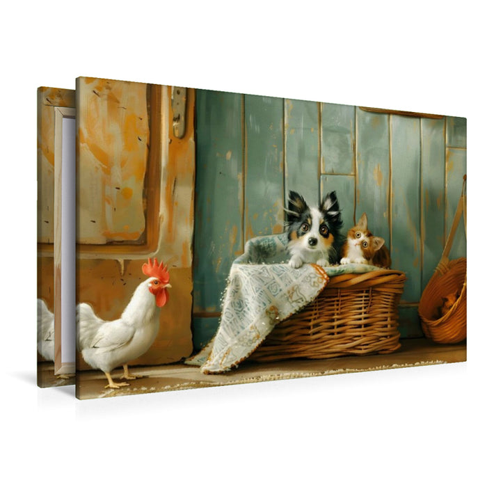 Premium Textil-Leinwand Ein Motiv aus dem Kalender "Schnauze voll Glück"