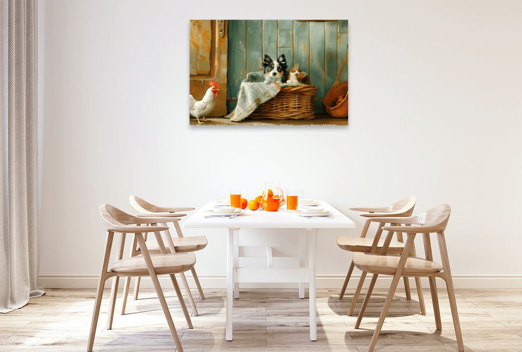 Premium Textil-Leinwand Ein Motiv aus dem Kalender "Schnauze voll Glück"