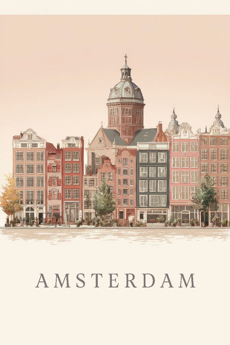 Premium Textil-Leinwand Amsterdam